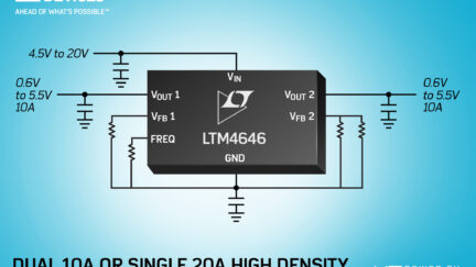 Compact µModule regulator is for use with FPGAs, GPUs and ASICs