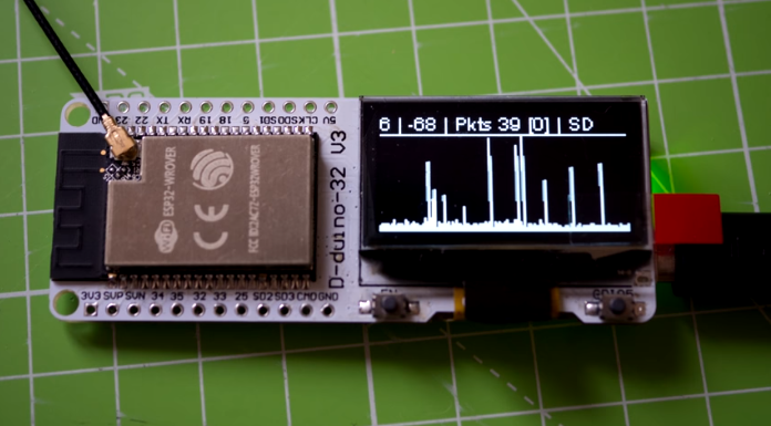 PacketMonitor32 – An ESP32-Based Packet Monitor with OLED