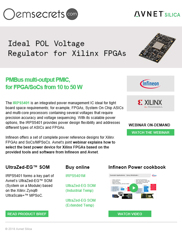 @Infineon Offers a set of complete power reference #designs for @XilinxInc #FPGAs and #SoCs / #MPSoCs with @AvnetSilica via @oemsecrets