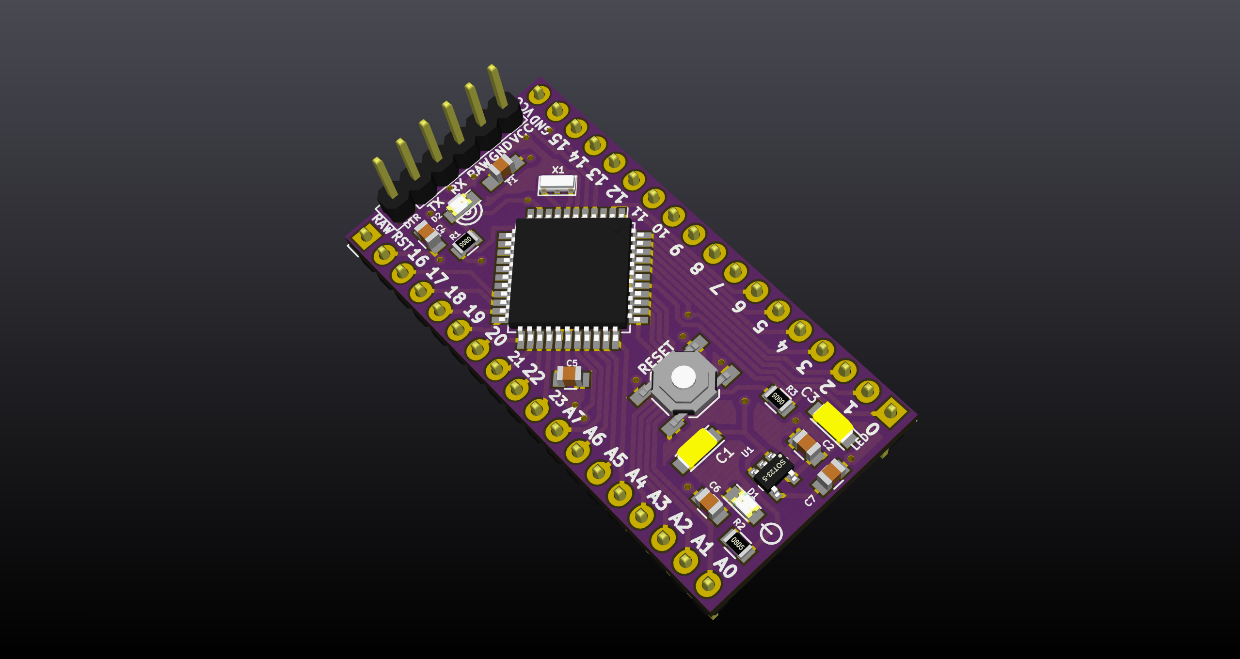 Arduino board based on ATmega644p