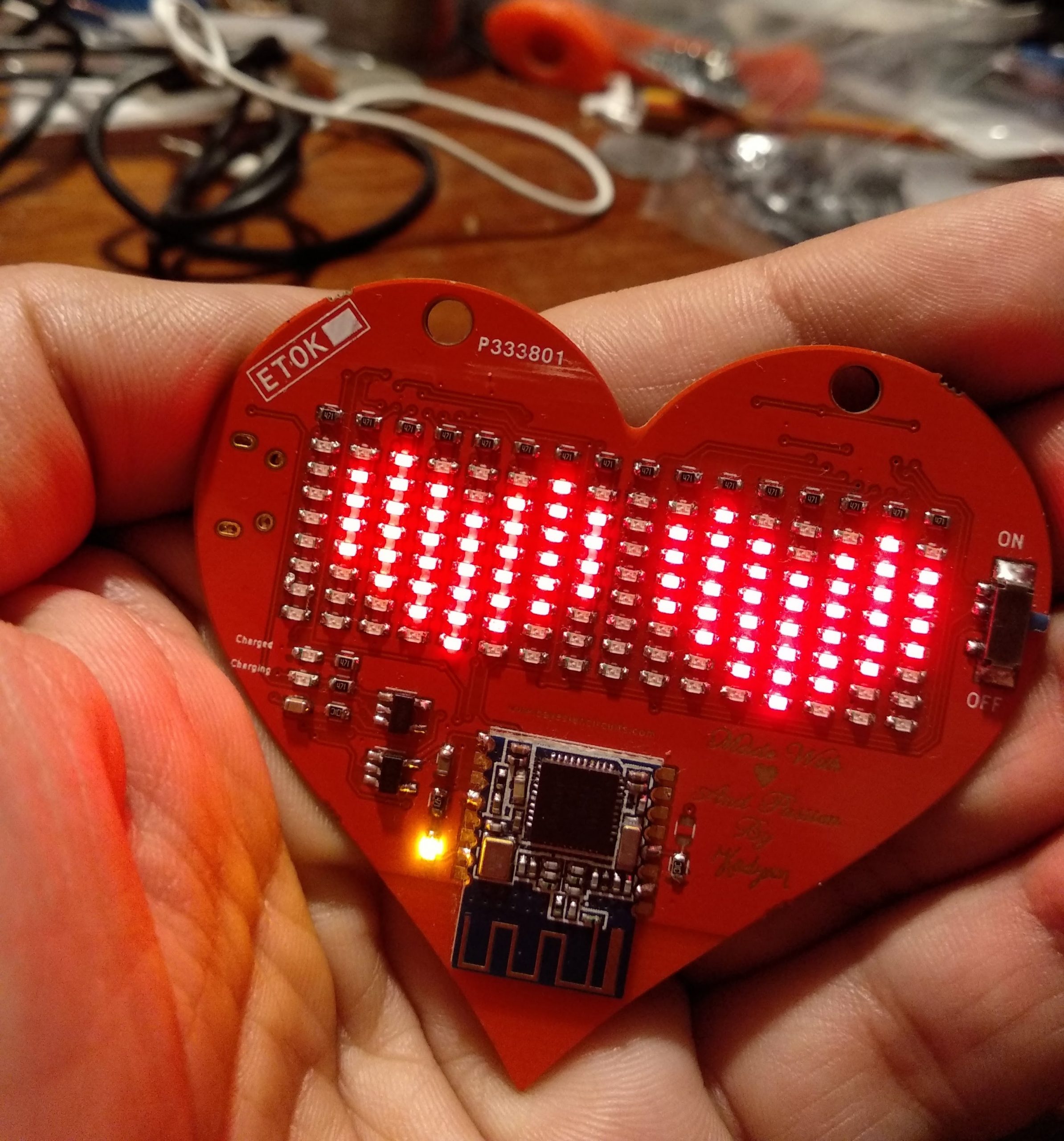 LED BLE Matrix Heart Display
