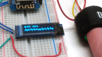 Heart-rate monitor on a small OLED display with MicroPython