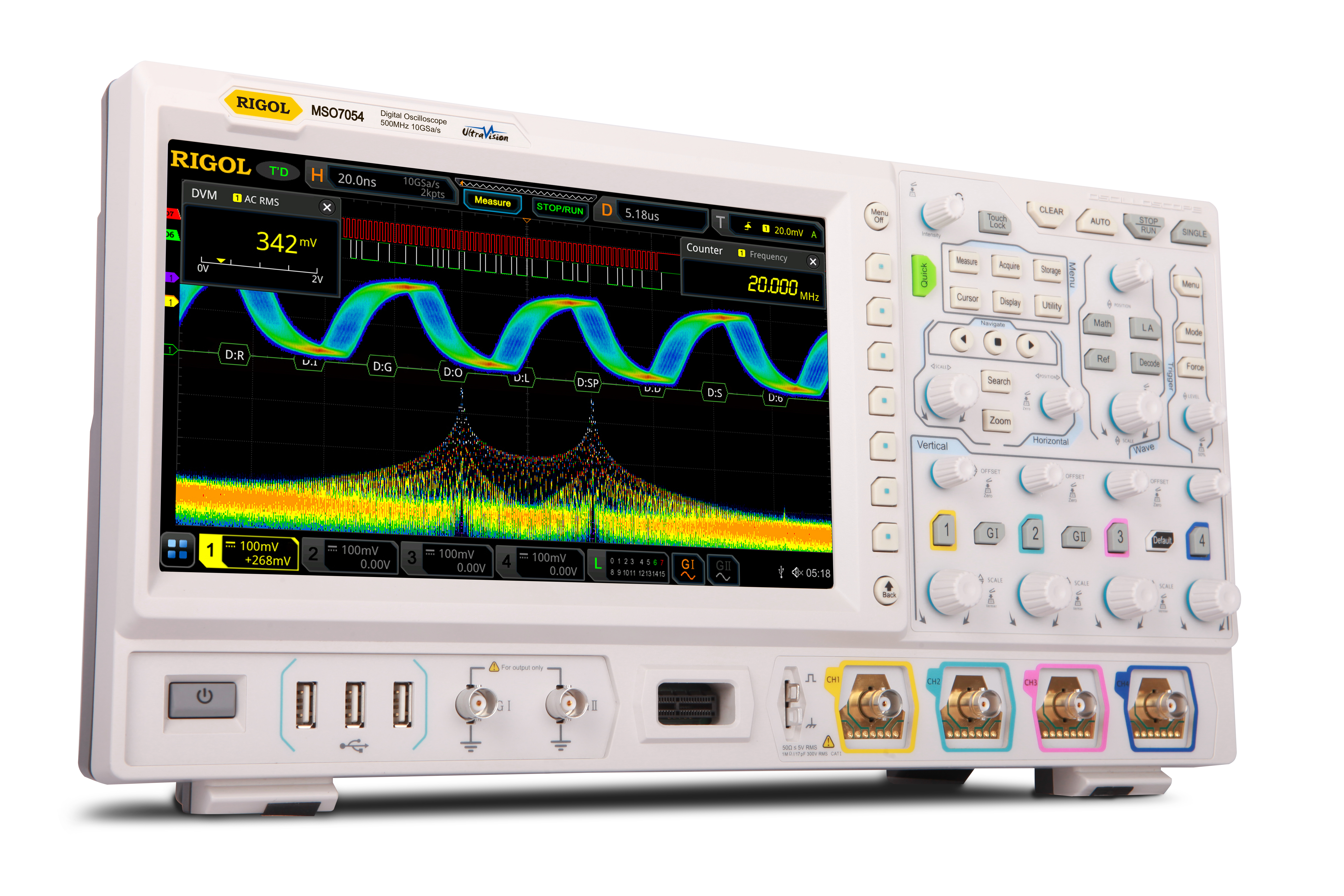 7-into-1 Oscilloscope features a 10.1″ touch-color display