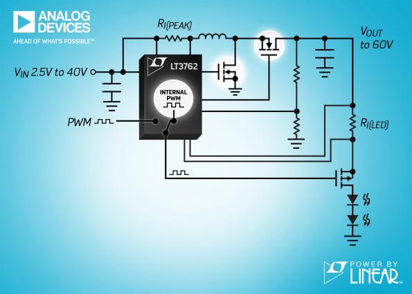 Versatile 60V synchronous boost LED controller