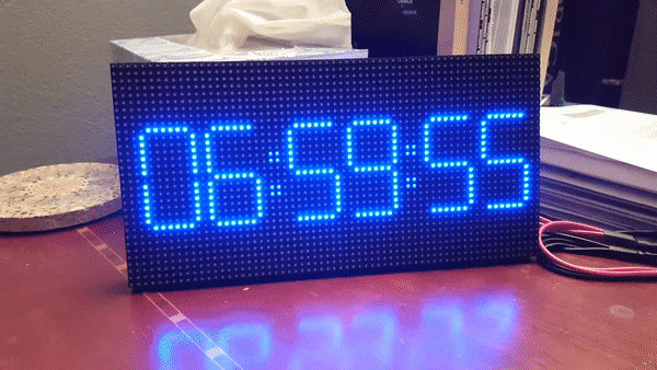 Morphing LED Matrix Digital Clock