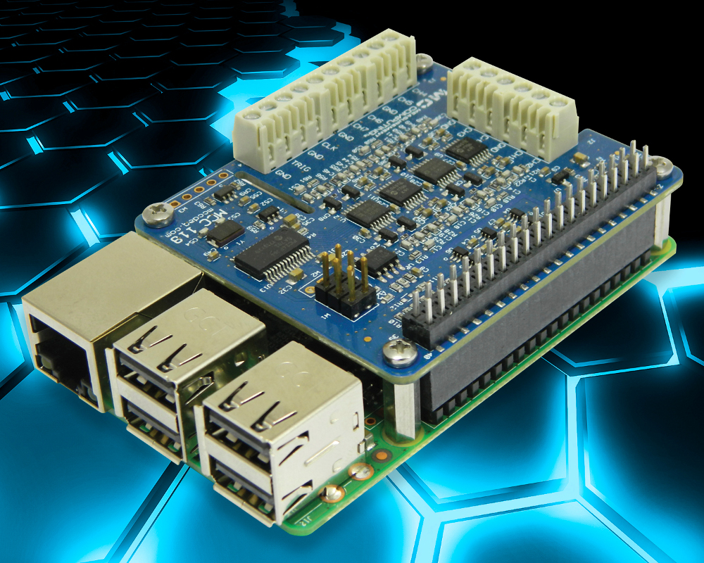 MCC 118 – 100kS/s Stackable DAQ HAT For Raspberry Pi MCC 118 – 100kS/s Stackable DAQ HAT For Raspberry Pi