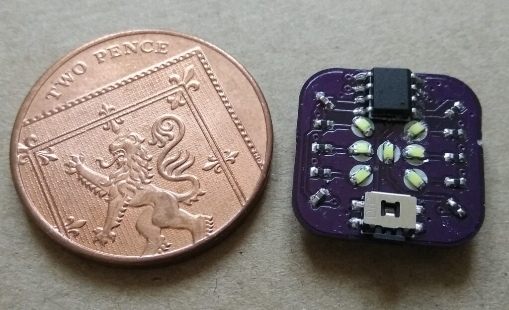 A Tiny Electronic Dice based on ATtiny25V