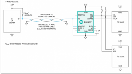 Extending I2C communication distance with the DS28E17