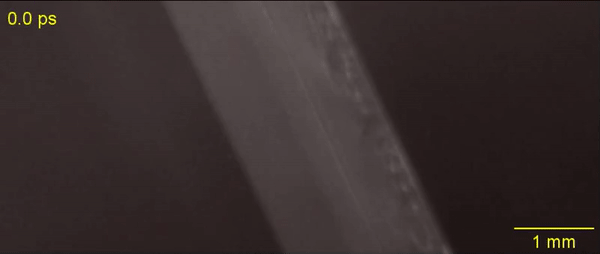 Light captured in slow motion