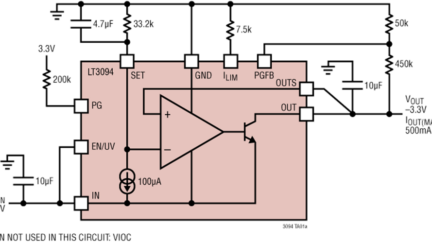 LT3094, −20V, 500mA, Ultralow Noise, Ultrahigh PSRR Negative Linear Regulator