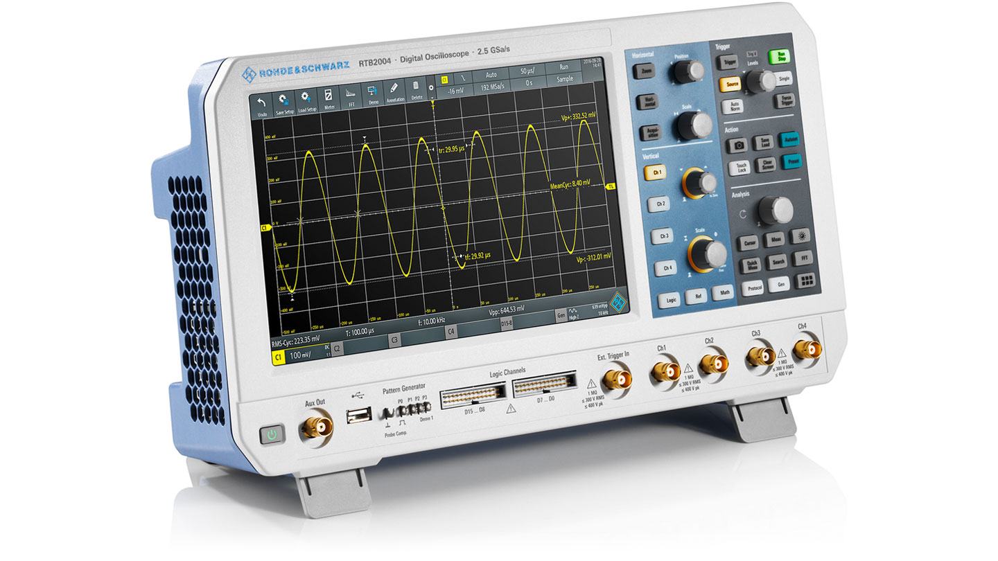 Rohde & Schwarz RTB2000 oscilloscope series start at €1.250