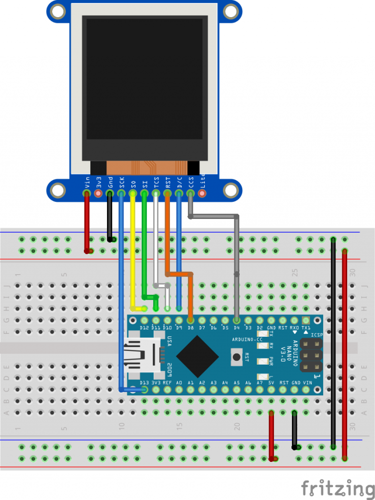 Arduino DIY Photo Frame using ST7735 1.8