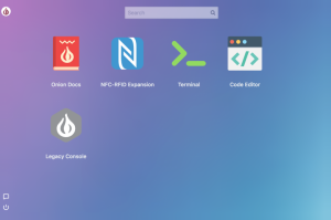 The Omega2 Pro will use the OnionOS web-based GUI that comes with different apps to control the device.