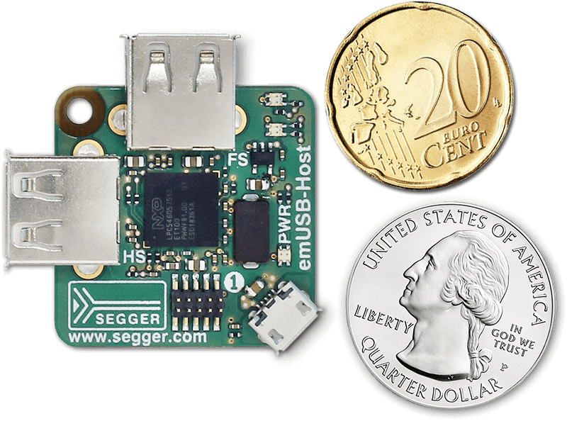 Compact, low-cost development board carries two USB host ports