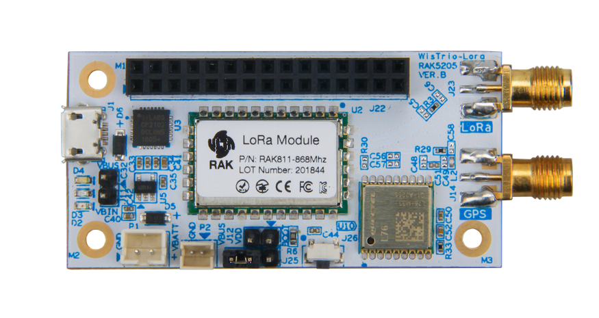 WisTrio LORA Tracker by RAK Wireless is based on the RK5205
