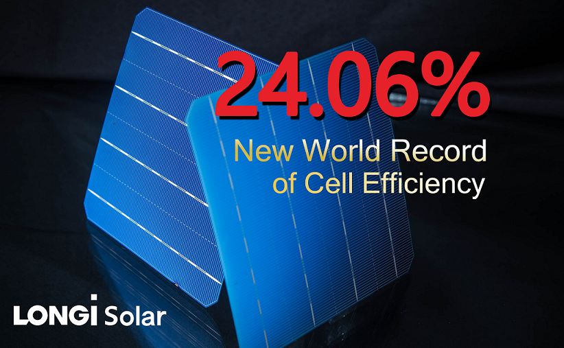 New 24.06% efficiency record for bifacial silicon solar cell