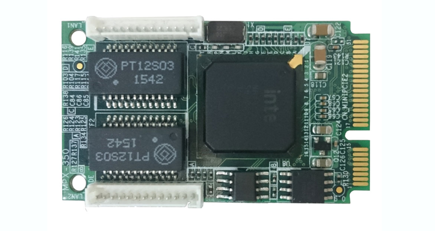 MPX-350 – Mini-PCI Express Dual Gigabit Ethernet Module MPX-350 – Mini-PCI Express Dual Gigabit Ethernet Module