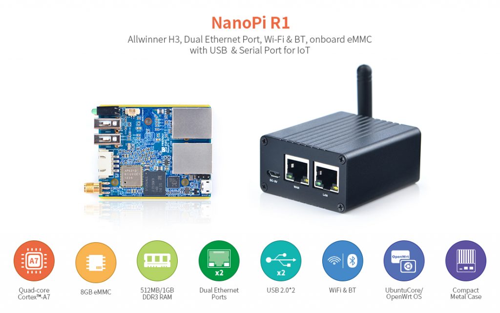 NanoPi R1 – FriendlyElec’s new SBC with Allwinner H3