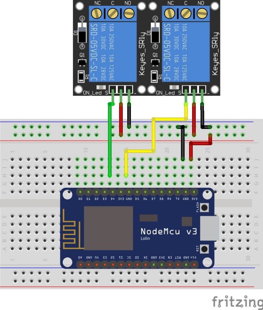 Home Automation using NodeMCU (ESP8266) board