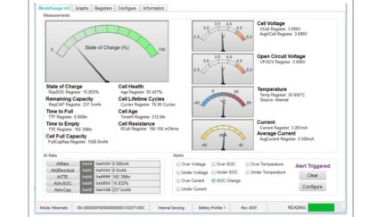 Battery Fuel Gauge Evaluation Kit for Wearables and Portable Devices