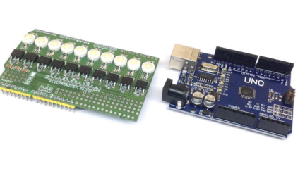 10 x 1W White LED Shield For Arduino Uno