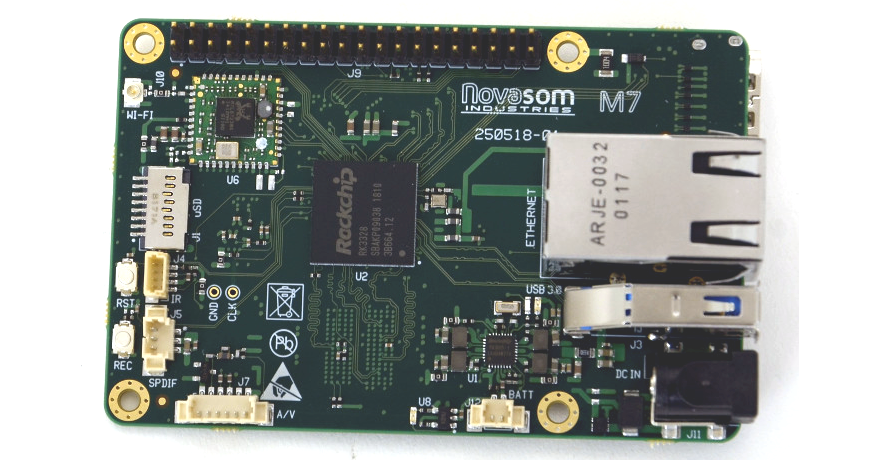 Novasom M7 SBC aims to be a Drop-In Replacement for Raspberry Pi 3