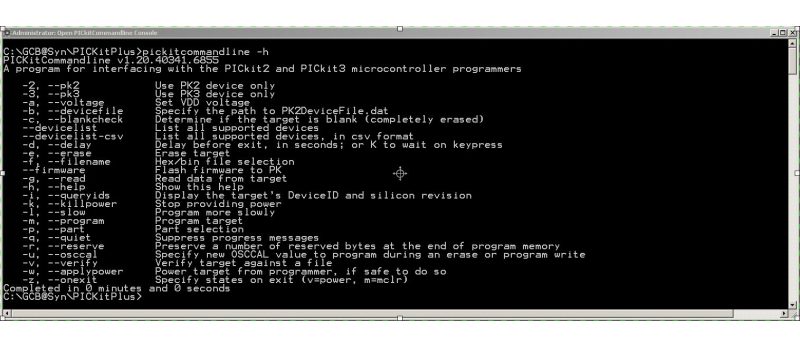 PICkit Command Line