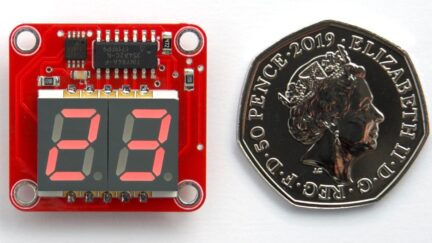 Two-Digit Thermometer using ATtiny84 and a DS12B20