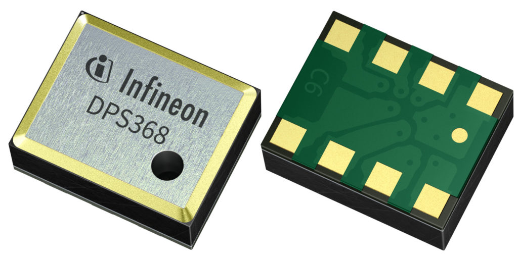 Ultra-small barometric pressure sensor DPS368 from Infineon is Protected against water dust & humidity