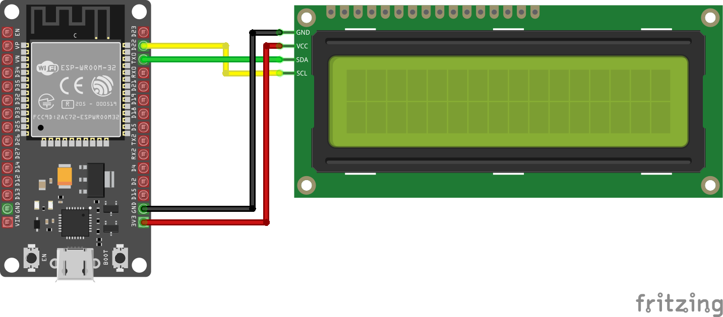 Using A 16x2 I2c Lcd Display With Esp32 Electronics