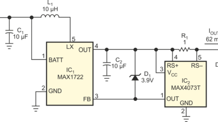 1.5V battery powers white-LED driver