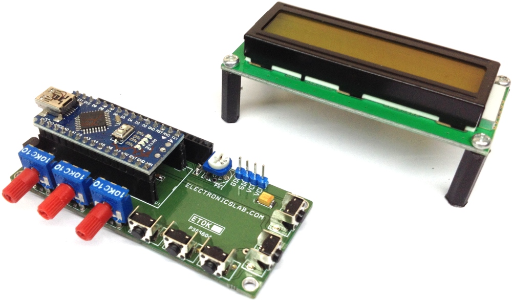 16×2 LCD Shield for Arduino Nano