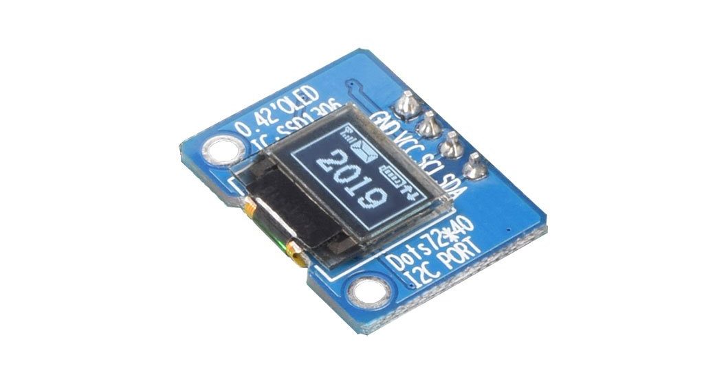 0.42″ 72×40 Extra Small White Graphic OLED Display Module 0.42″ 72×40 Extra Small White Graphic OLED Display Module