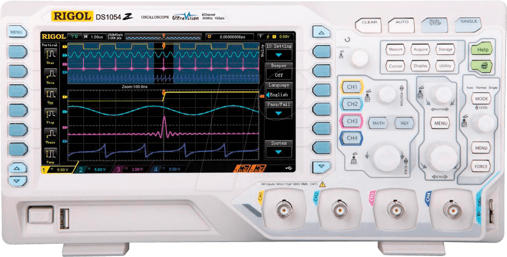 Rigol 1000Z Series 50 to 100 MHz Oscilloscopes for Basic Visualization