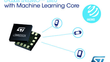 STMicroelectronics LSM6DSOX inertial measurement unit (IMU), with Machine Learning Core