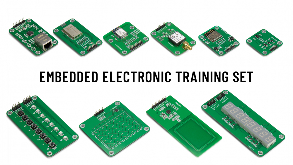 Embedded Electronic Training Set comprises of many modules