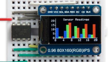 Tiny TFT Graphics Library for ATtiny84