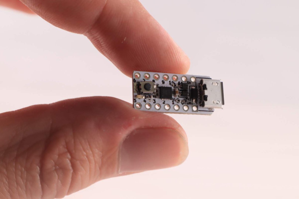 Tiniest USB development board with Micronucleus