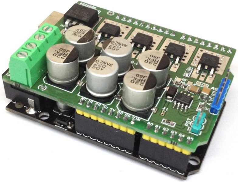 Isolated High Power DC Solid-State Relay Shield for Arduino