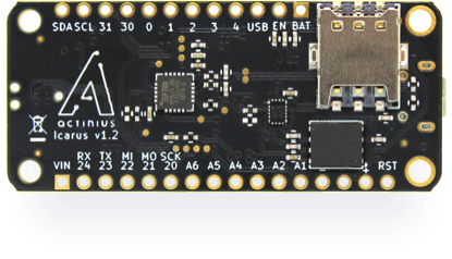 Icarus IoT Board has GPS, accelerometer and LiPo charging