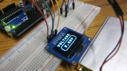 Arduino Voltmeter using SH1106 OLED display