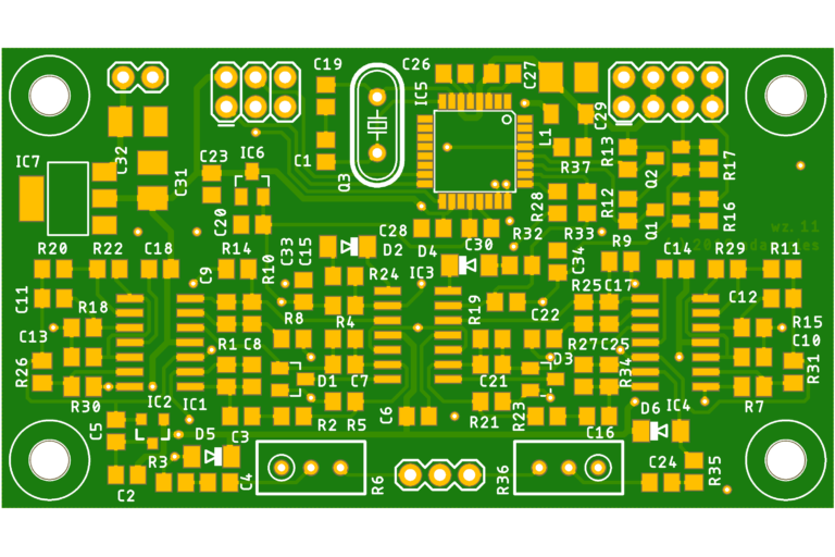 vu_meter module pcb - Electronics-Lab.com