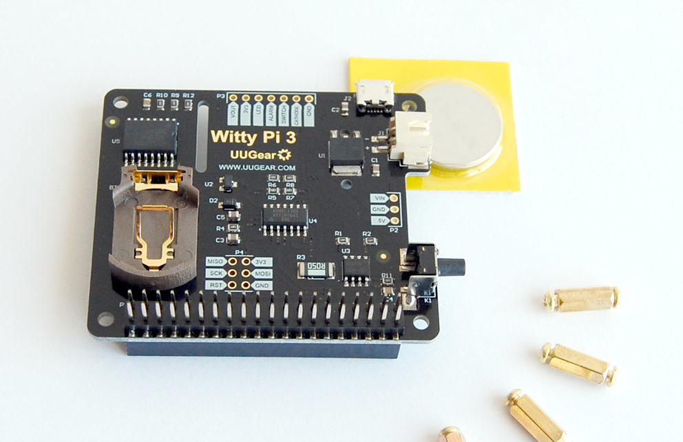 Witty Pi 3 offers RTC clock and powers your Raspberry Pi from a battery