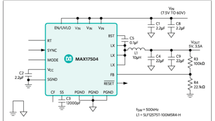 3.3V/3A, Wide-Input, Synchronous, Step-Down DC-DC Reference Design