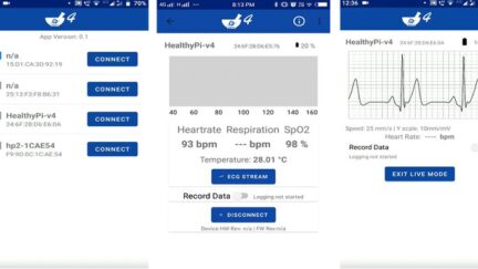 HealthyPi v4 Wearable WiFi Vital Signs Monitor Follows Raspberry Pi HAT Form Factor