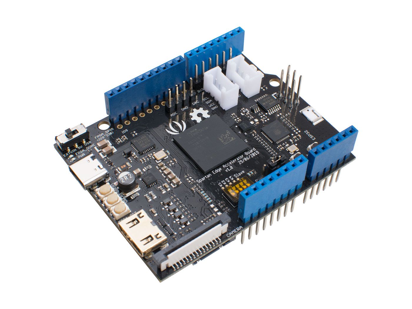 Spartan Edge Accelerator Board – Arduino FPGA Shield with ESP32