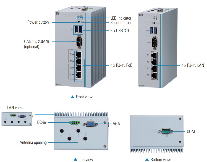 Axiomtek’s Announced Four-PoE DIN-Rail Edge Computer for IP Video Surveillance – ICO320-83C