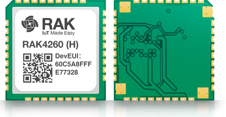 RAKWireless RAK4260 is a Tiny LoRAWAN Module based on Microchip SAMR34 LoRa SiP