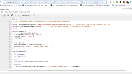 IoT: Log Sensor Data to Google Sheets using NodeMCU