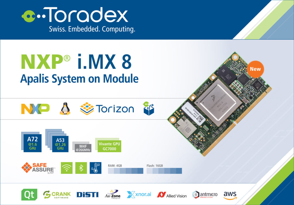 Toradex announces its Apalis SoM based on the NXP i.MX 8QuadMax applications processor Toradex announces its Apalis SoM based on the NXP i.MX 8QuadMax applications processor